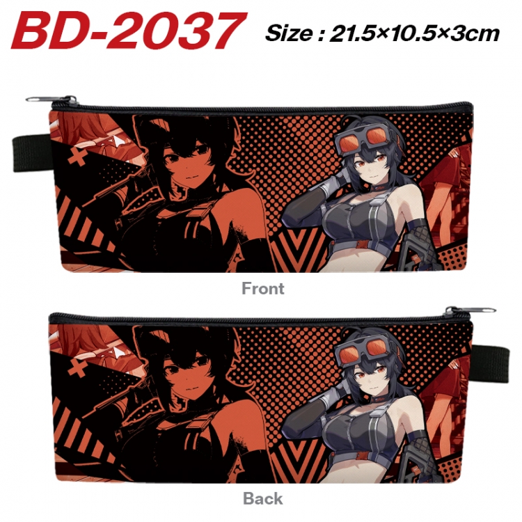 Zenless Zone Zero Anime PU Leather Zipper Pencil Case Stationery Box 21.5X10.5X3CM  BD-2037