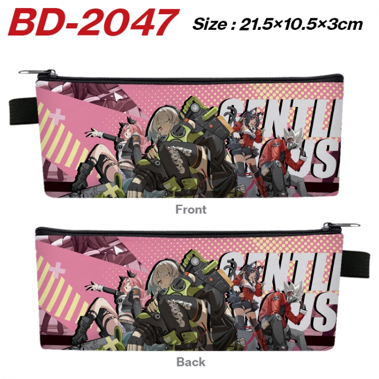 Zenless Zone Zero Anime PU Leather Zipper Pencil Case Stationery Box 21.5X10.5X3CM  BD-2047