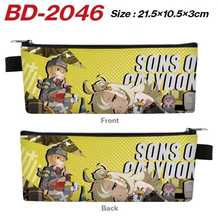 Zenless Zone Zero Anime PU Leather Zipper Pencil Case Stationery Box 21.5X10.5X3CM  BD-2046