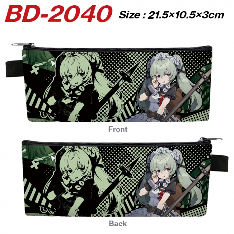 Zenless Zone Zero Anime PU Leather Zipper Pencil Case Stationery Box 21.5X10.5X3CM BD-2040