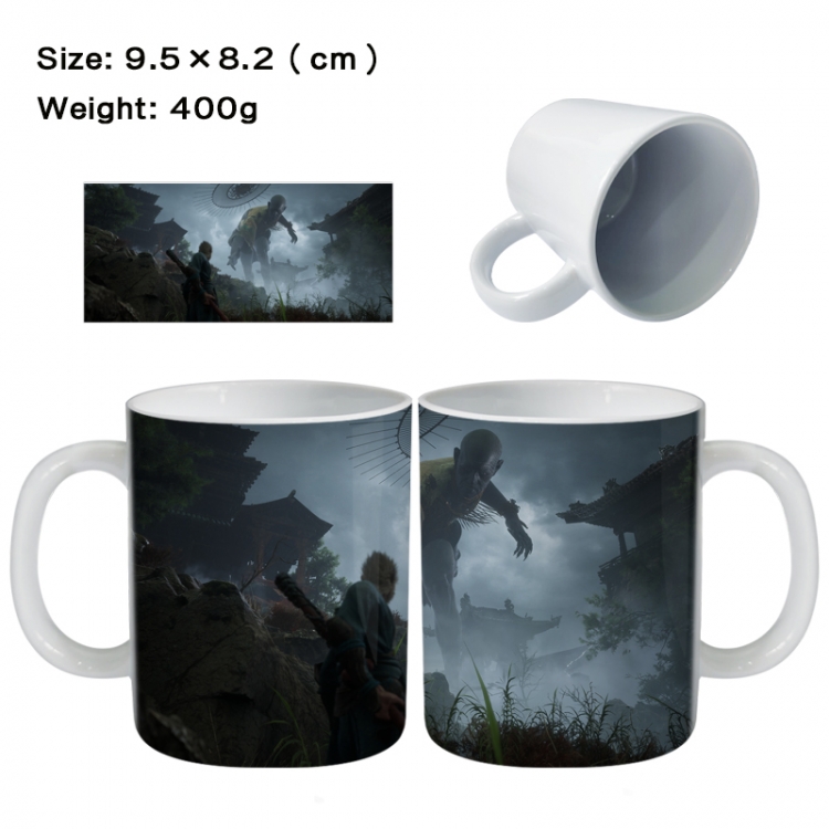 Black Myth Wukong Anime peripheral ceramic cup tea cup drinking cup 9.5X8.2cm