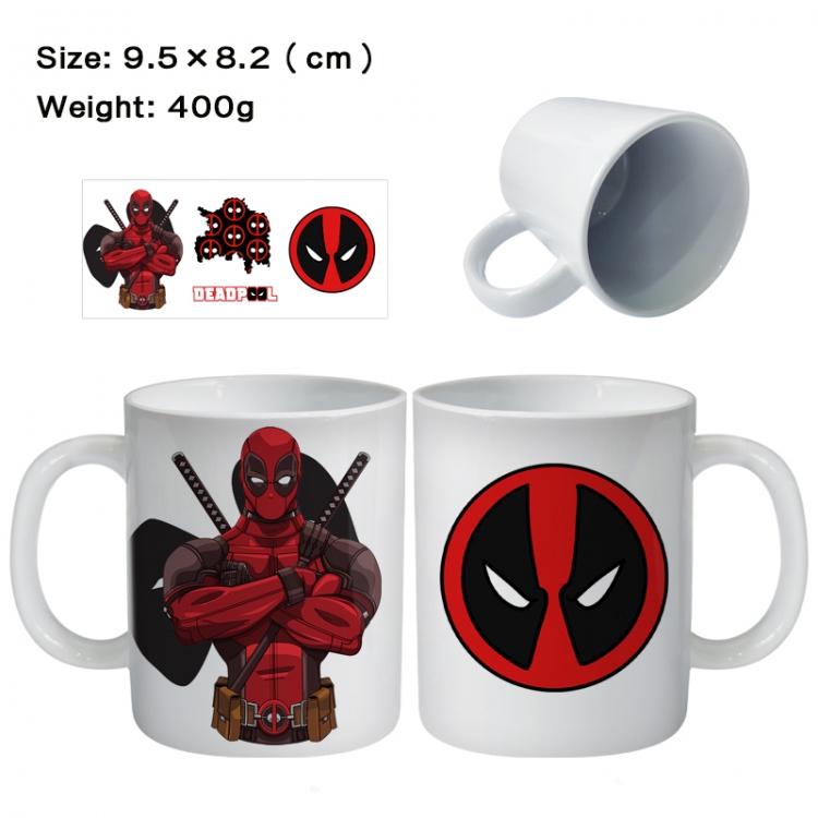 Deadpool Anime peripheral ceramic cup tea cup drinking cup 9.5X8.2cm