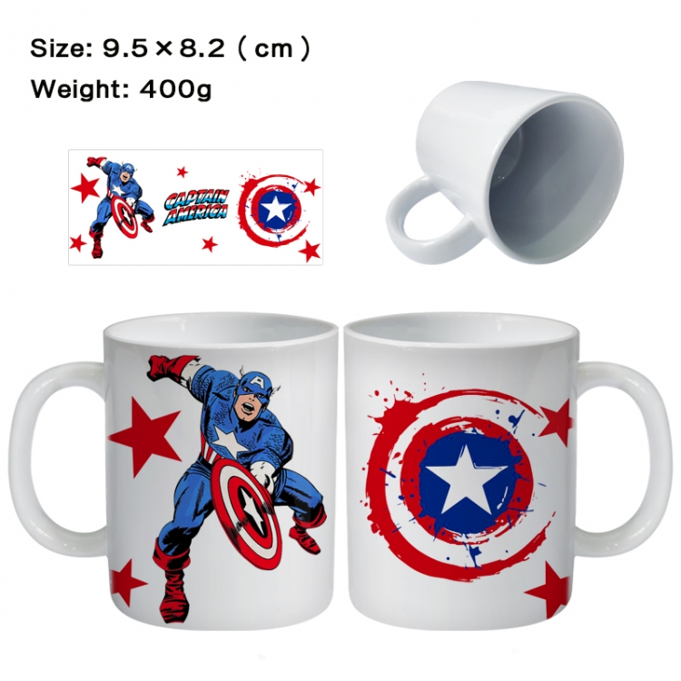 Captain America Anime peripheral ceramic cup tea cup drinking cup 9.5X8.2cm