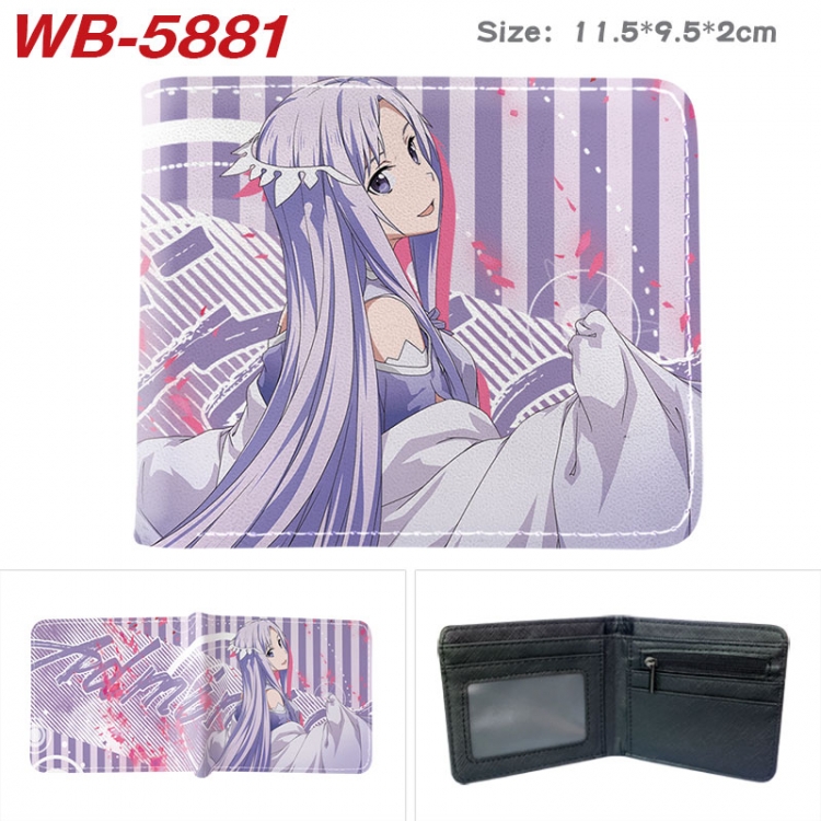 Sword Art Online Animation color PU leather half fold wallet 11.5X9X2CM WB-5881A