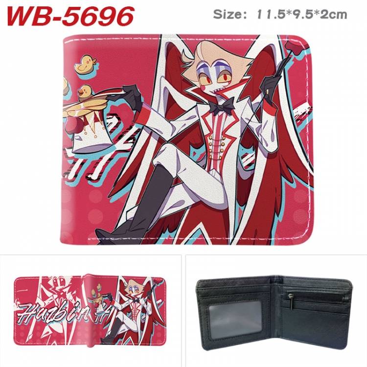 Hazbin Hotel Animation color PU leather half fold wallet 11.5X9X2CM  WB-5696A