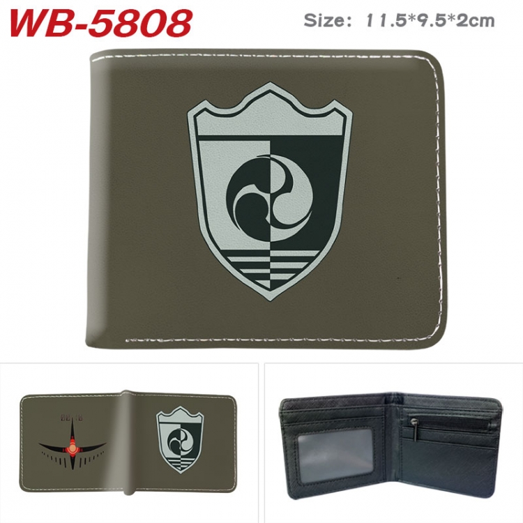 KAIJU NUMBER EIGHT Animation color PU leather half fold wallet 11.5X9X2CM