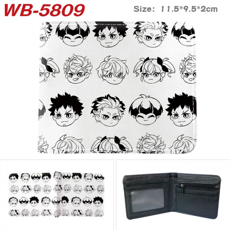 KAIJU NUMBER EIGHT Animation color PU leather half fold wallet 11.5X9X2CM