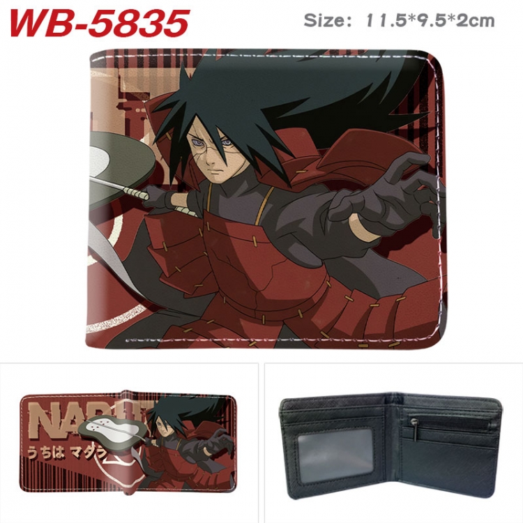 Naruto Animation color PU leather half fold wallet 11.5X9X2CM WB-5835A