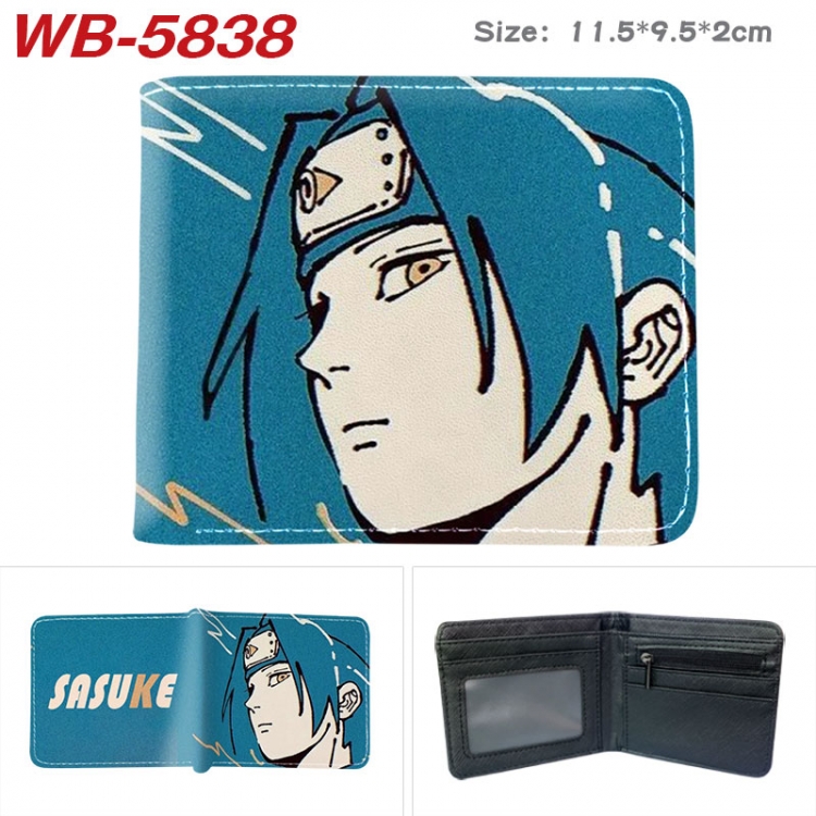 Naruto Animation color PU leather half fold wallet 11.5X9X2CM  WB-5838A