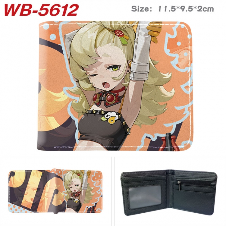 Zenless Zone Zero Animation color PU leather half fold wallet 11.5X9X2CM