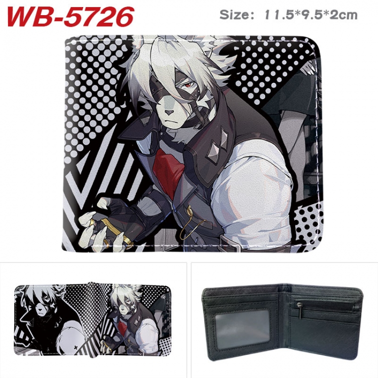 Zenless Zone Zero Animation color PU leather half fold wallet 11.5X9X2CM