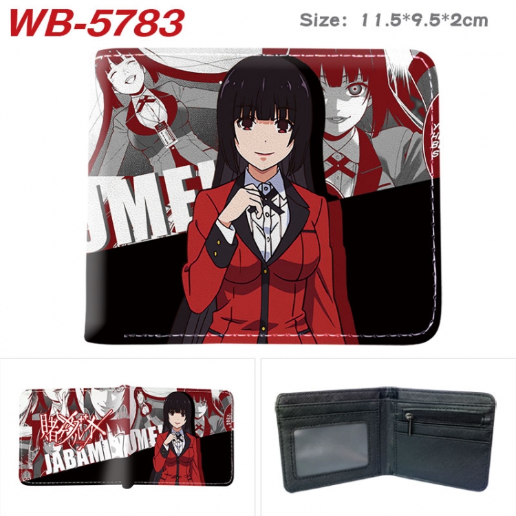 Kakegurui Animation color PU leather half fold wallet 11.5X9X2CM WB-5783A