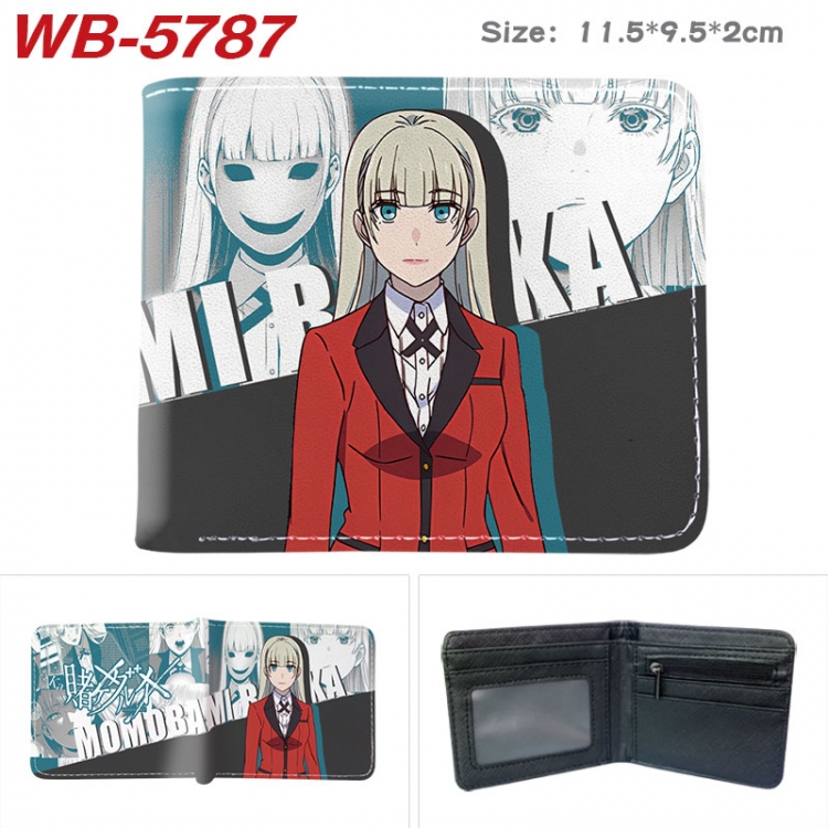 Kakegurui Animation color PU leather half fold wallet 11.5X9X2CM WB-5787A