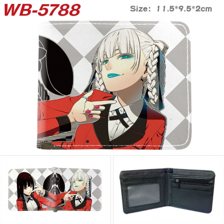 Kakegurui Animation color PU leather half fold wallet 11.5X9X2CM WB-5788A