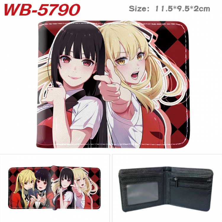 Kakegurui Animation color PU leather half fold wallet 11.5X9X2CM WB-5790A