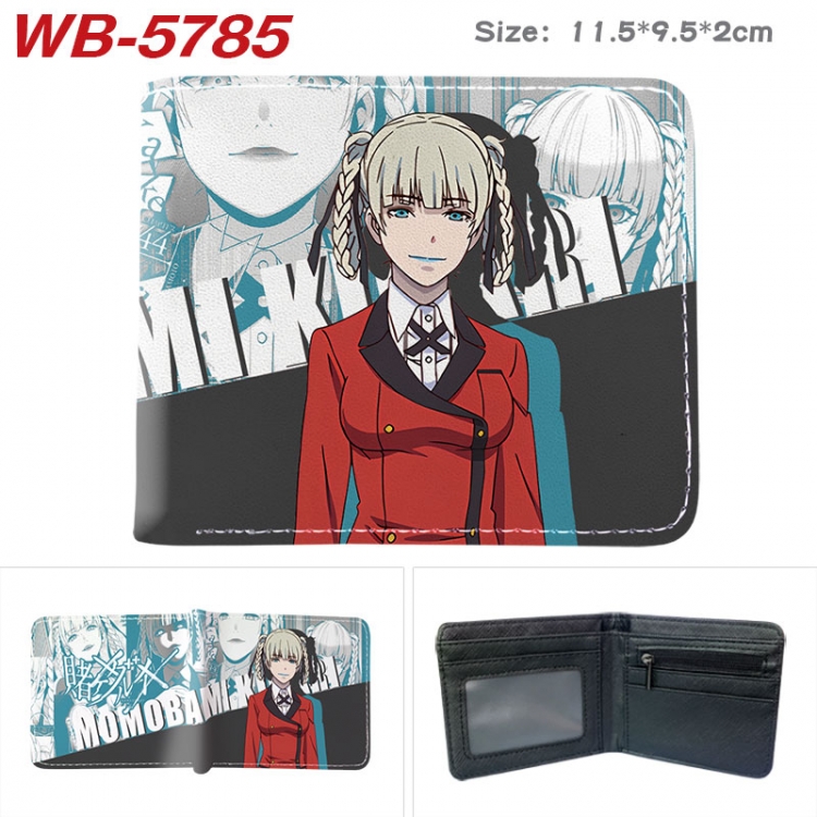 Kakegurui Animation color PU leather half fold wallet 11.5X9X2CM WB-5785A