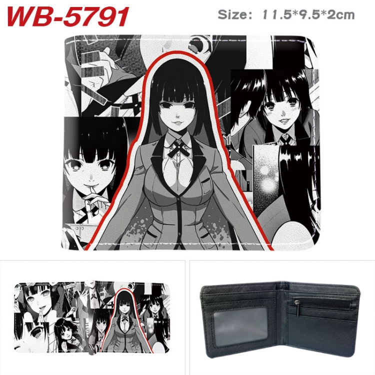 Kakegurui Animation color PU leather half fold wallet 11.5X9X2CM WB-5791A