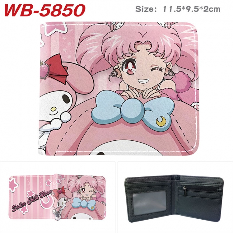 sailormoon Animation color PU leather half fold wallet 11.5X9X2CM  WB-5850A