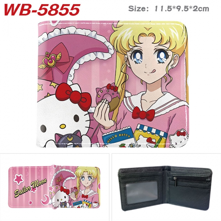 sailormoon Animation color PU leather half fold wallet 11.5X9X2CM  WB-5855A