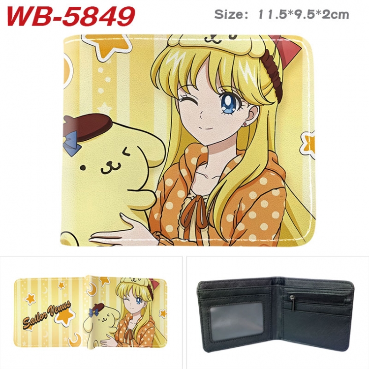 sailormoon Animation color PU leather half fold wallet 11.5X9X2CM WB-5849A