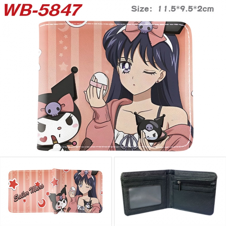 sailormoon Animation color PU leather half fold wallet 11.5X9X2CM WB-5847A