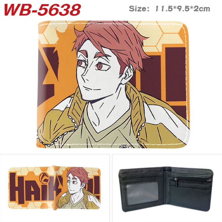 Haikyuu!! Animation color PU leather half fold wallet 11.5X9X2CM WB-5638A