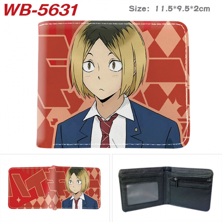 Haikyuu!! Animation color PU leather half fold wallet 11.5X9X2CM WB-5631A