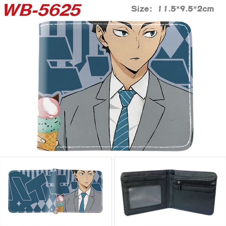 Haikyuu!! Animation color PU leather half fold wallet 11.5X9X2CM  WB-5625A