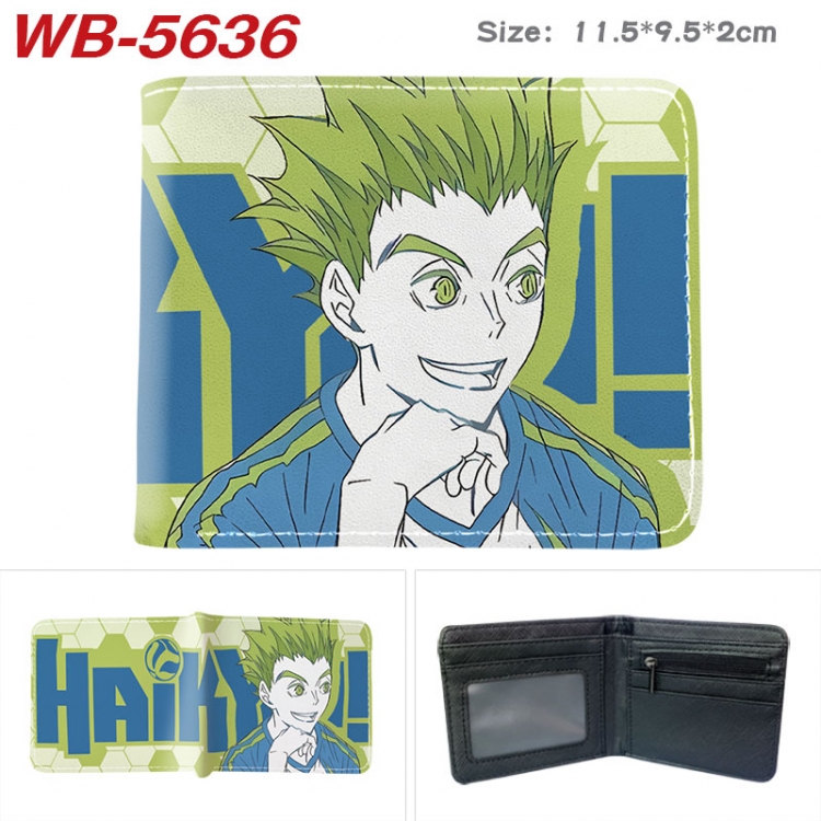 Haikyuu!! Animation color PU leather half fold wallet 11.5X9X2CM  WB-5636A