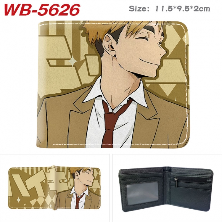 Haikyuu!! Animation color PU leather half fold wallet 11.5X9X2CM  WB-5626A