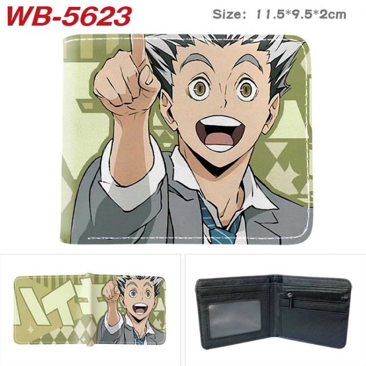 Haikyuu!! Animation color PU leather half fold wallet 11.5X9X2CM WB-5623A