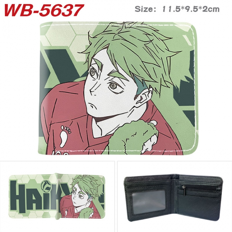 Haikyuu!! Animation color PU leather half fold wallet 11.5X9X2CM WB-5637A