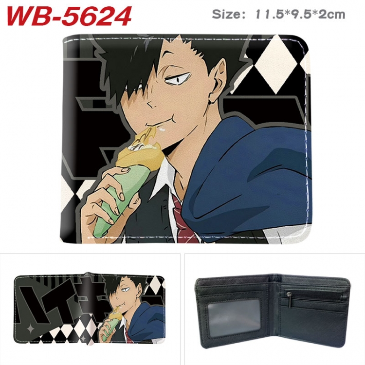 Haikyuu!! Animation color PU leather half fold wallet 11.5X9X2CM WB-5624A