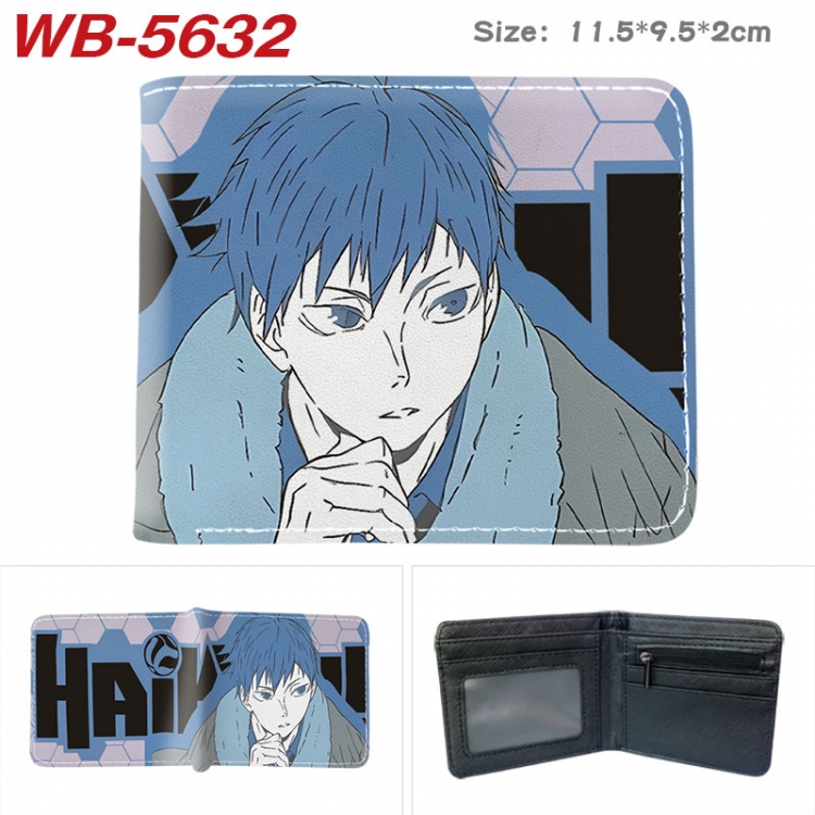 Haikyuu!! Animation color PU leather half fold wallet 11.5X9X2CM  WB-5632A