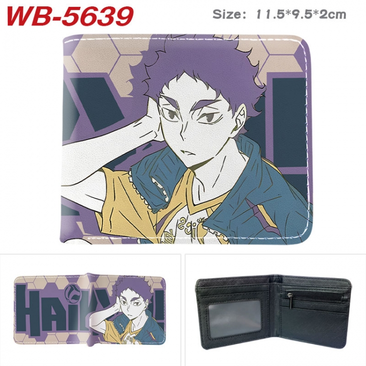 Haikyuu!! Animation color PU leather half fold wallet 11.5X9X2CM WB-5639A