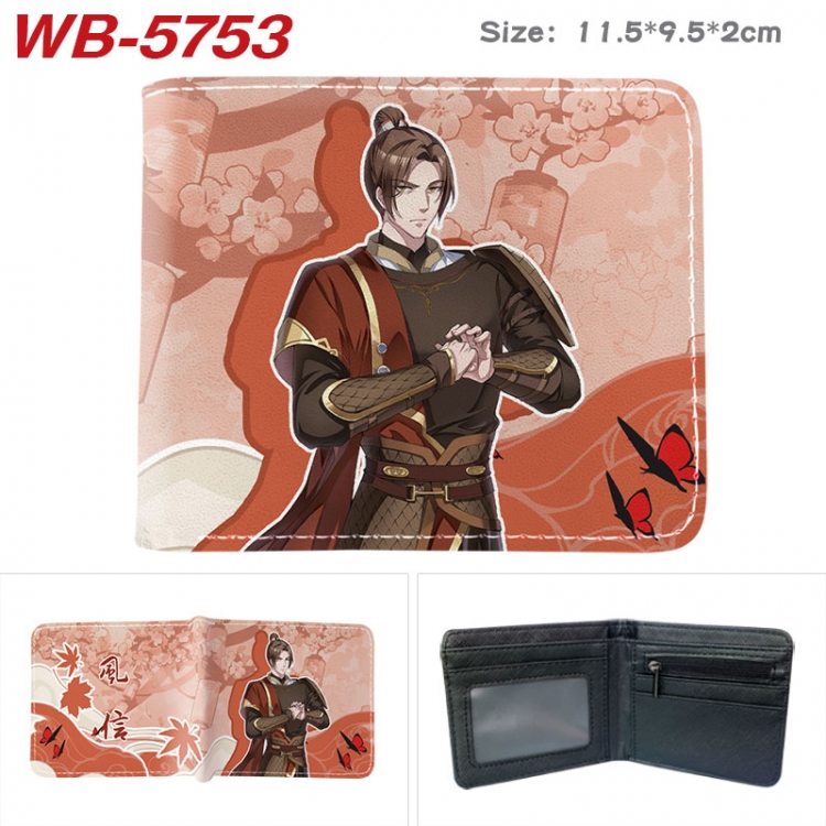 Heaven Official's Blessing Animation color PU leather half fold wallet 11.5X9X2CM WB-5753A