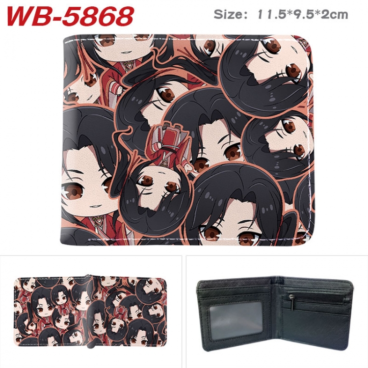 Heaven Official's Blessing Animation color PU leather half fold wallet 11.5X9X2CM WB-5868A