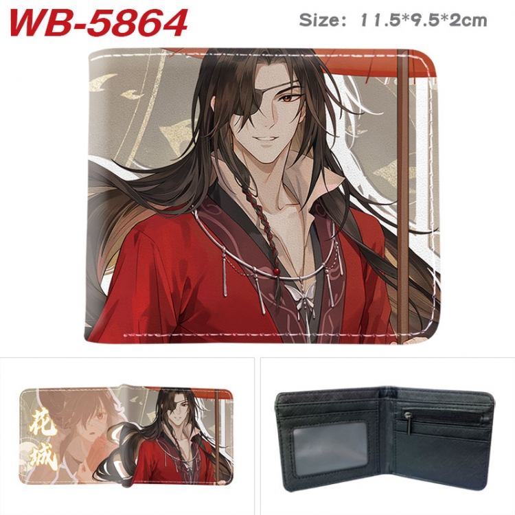 Heaven Official's Blessing Animation color PU leather half fold wallet 11.5X9X2CM WB-5864A