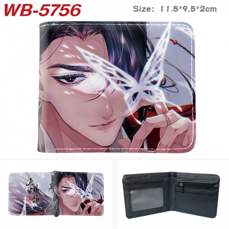 Heaven Official's Blessing Animation color PU leather half fold wallet 11.5X9X2CM WB-5756A