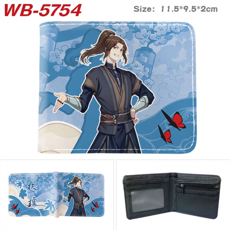 Heaven Official's Blessing Animation color PU leather half fold wallet 11.5X9X2CM WB-5754A