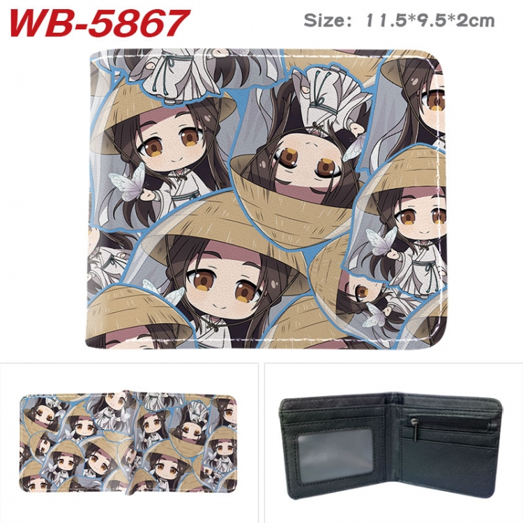 Heaven Official's Blessing Animation color PU leather half fold wallet 11.5X9X2CM WB-5867A