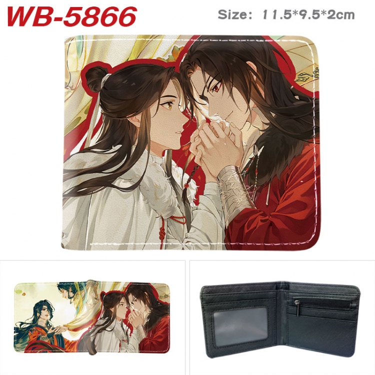 Heaven Official's Blessing Animation color PU leather half fold wallet 11.5X9X2CM WB-5866A