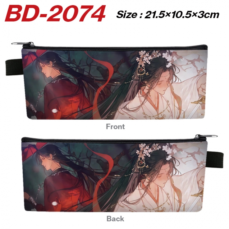 Heaven Official's Blessing Animation color PU leather half fold wallet 11.5X9X2CM