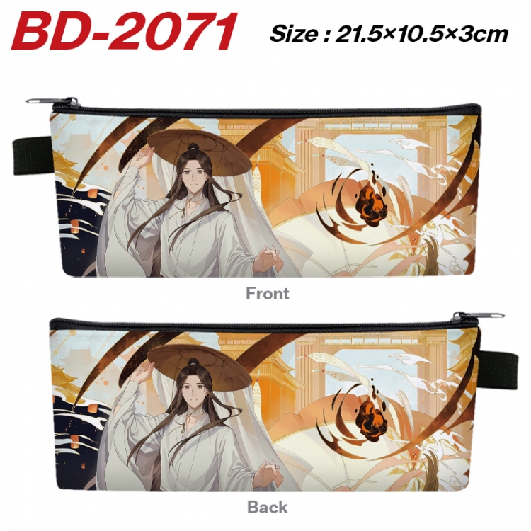 Heaven Official's Blessing Animation color PU leather half fold wallet 11.5X9X2CM