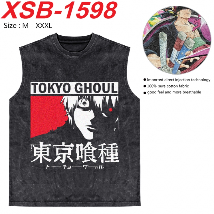 Tokyo Ghoul Anime pure cotton wash vest T-shirt 250g M-3XL 