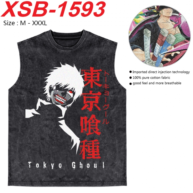 Tokyo Ghoul Anime pure cotton wash vest T-shirt 250g M-3XL