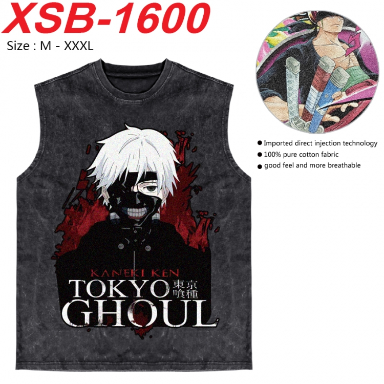 Tokyo Ghoul Anime pure cotton wash vest T-shirt 250g M-3XL 