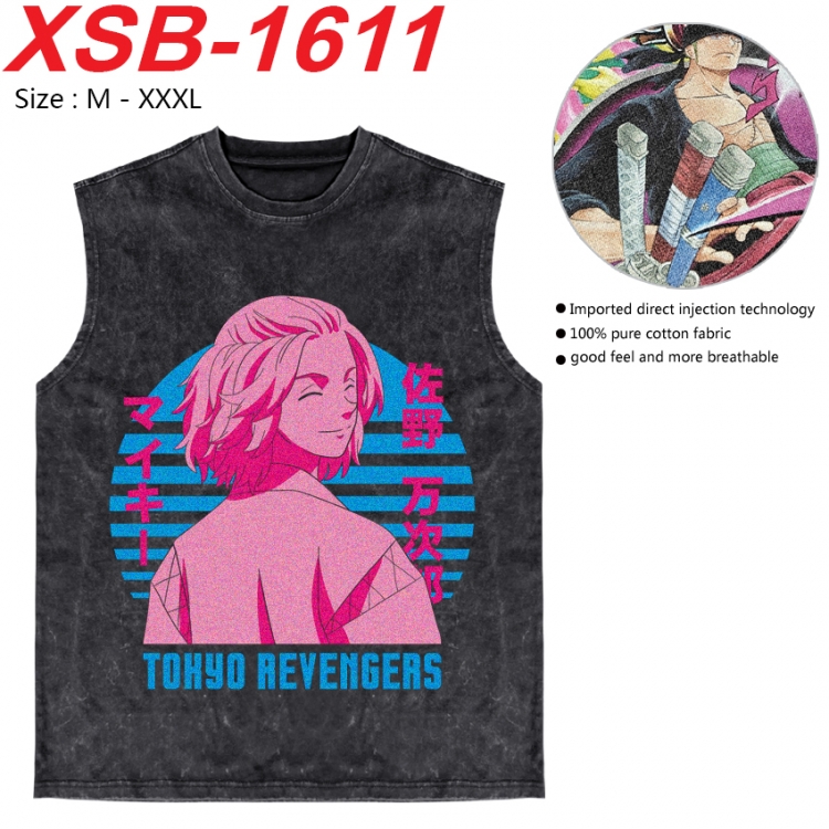 Tokyo Revengers Anime pure cotton wash vest T-shirt 250g M-3XL