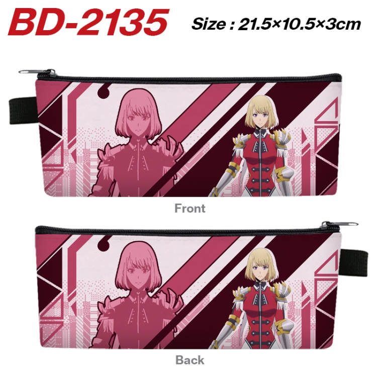 Solo Leveling:Arise Anime PU Leather Zipper Pencil Case Stationery Box 21.5X10.5X3CM   BD-2135