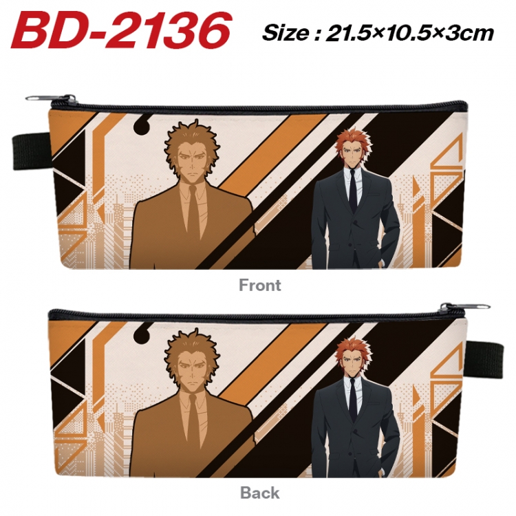 Solo Leveling:Arise Anime PU Leather Zipper Pencil Case Stationery Box 21.5X10.5X3CM  BD-2136